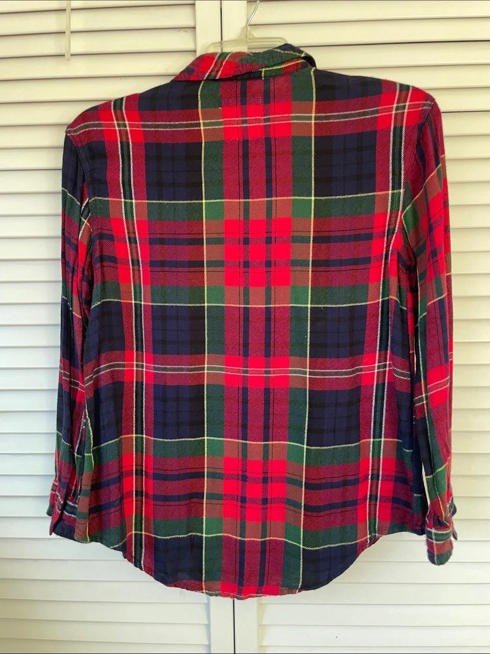 Justice Red, Green & Navy Plaid Button-Down Shirt for Kids
